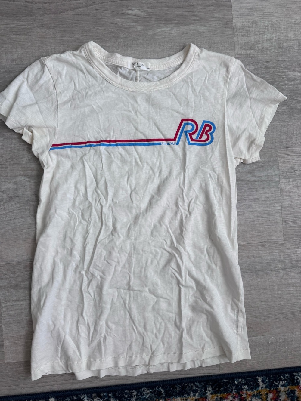 Rag & Bone White Graphic Tee